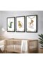 Signtouch CmWith Jungle Safari Classroom Wall Art 3-Piece Black Frame 40x60 cm - 3