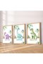 Signtouch Dino Safari Preschool Wall Art 3-Piece Natural Wood Frame 50x70 cm
