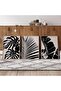 Signtouch Black White Tropical Botanical Wall Art 3-Piece Wooden Frame 50x70 cm - 4