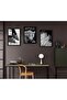 Signtouch Floral Beige Botanical Wall Art 3-Piece Black Frame 40x60 cm - 5