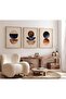 Signtouch Minimal Abstract Framed Wall Art Set of 3 40x60 cm - 2
