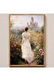 Signtouch White Rose Botanical French Inspired Wall Art Outer Frame 50x70 cm