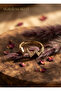 Brass Gold Color Zircon Stone Zigzag Model Ring