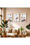 Signtouch Office Living Room Canvas Wall Art Set of 3 Outer Frame 30x40 cm - 3
