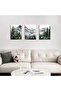 Signtouch Abstract Mountain Forest Wrap Framed Canvas Wall Art Set of 3 30x40 cm - 4