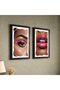 Signtouch Makeup Beauty Glossy Dressing Wall Art 2-Piece Black Frame 40x60 cm