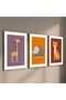 Signtouch Safari Animals Kids Nursery Wall Art 3-Piece Outer Frame 30x40 cm - 5
