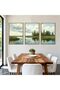 Signtouch Plant Geometric Wrap Framed Canvas Wall Art Set of 3 50x70 cm - 3