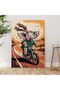Signtouch Cute Baby Elephant Tropical Jungle Nursery Framed Wall Art 40x60 cm - 4