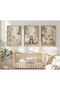 Signtouch Woodland Forest Deer Animal Girl Wall Art 3-Piece Outer Frame 50x70 cm - 2