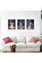 Signtouch Winter Snowman Landscape Wrap Framed Canvas Wall Art Set of 3 40x60 cm - 3