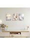 Signtouch Sunset Pampas Beach Wrap Framed Canvas Wall Art Set of 3 30x40 cm - 5