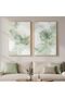 Signtouch Sage Green Gold Wall Art Set of 2 Gold Outer Frame 30x40 cm