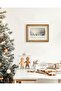 Signtouch Christmas Reindeer Pulling Festival Wall Art Gold Frame 30x40 cm - 3