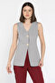 Lined Women's Vest with Button Detail