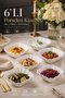 Set of 6 White Porcelain Bowls – Serving Bowls for Snacks, Appetizers, Salads and Breakfast 15cm