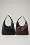 Women's Black Color Shoulder Strap Large Size Bag - 2