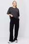 Women's elastic waist lace-up wide leg pants