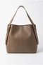 Women's Mink Color Large Size Tote Bag Large Volume Shoulder Bag - 5