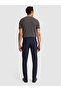 Navy Blue Slim Fit Canvas Trousers 50324269-Vr033 - 3