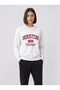 سويت شيرت كبير الحجم مطبوع عليه نص هيوستن 1989 كوليج سايز، ياقة دائرية وأكمام طويلة - 3