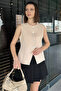 Bicycle collar lined women's vest