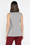 Lined Women's Vest with Button Detail - 3