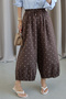 Polka Dot Pleated Baggy Pants - 4