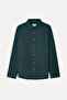Men's Petrol Green Regular Fit Long Sleeve Shirt