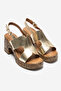 Genuine Leather Thick-Heeled Women's Sandals - 2
