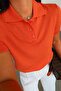 Polo Collar Knitwear Blouse - 4