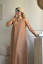 Kamel Japane Sleeveless 100% Cotton Linen Oversize Standard Size 38/48 Matching Dress - 2