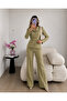Belted Gold Buttoned Jacket Trousers Double Blazer Suit - 3
