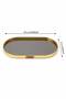 Oval Mirrored Metal Decorative Tray – Presentation Tray with Gold & Silver Color Options 25X15 cm - 3