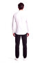 Men's Regular Fit Logo Embroidered Cotton Long Sleeve White Shirt - 3