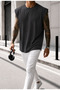 Plain Men's Combed Cotton Fabric (Zero Sleeve) T-Shirt - 3
