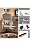 Ergonomic Office Chair, High Back Mesh Desk Chair with Adjustable Lumbar Support & Headrest, 90° Flip‑Up Armrests, SGS Certified Gas Lift, Reclining Computer Chair for Home Office, White
