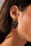 Black Modern Drop Enamel Earrings - 2