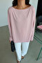 Long Sleeve Boat Neck Blouse - 3
