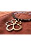 Coconut Shell & Pink Glass Beaded Flower Necklace - 3