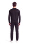 Men's Regular Fit Logo Patterned Crew Neck Long Sleeve Black T-Shirt - 2