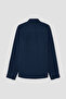 Men's Navy Blue Regular Fit Long Sleeve Shirt - 2
