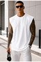Plain Men's Combed Cotton Fabric (Zero Sleeve) T-Shirt - 2