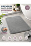 Premium Gray Bath Mat Soft Microfiber Textured - 3