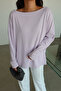 Long Sleeve Boat Neck Blouse - 3