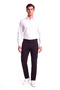 Men's Regular Fit Logo Embroidered Cotton Long Sleeve White Shirt - 2