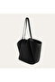 Women's Black Leather Look Handbag - 2