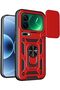 Compatible with Xiaomi Mi 17 Pro, Phoenixshield Sliding System Camera Protected Cover Full Protection Magnetic Vega 17 Pro Case Cover Red
