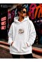 Women's Typographic Make It Happen Graphic Printed Hooded Kangaroo Pocket Cotton Sweatshirt