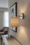 Novella Beige Fabric Textured Metal Antique Body Rustic E27 Single Wall Sconce - 2